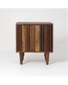 Chevet 1 portes gauche Manguier Ramon Naturel - 45x40x50 cm