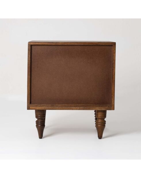 Chevet 1 portes gauche Manguier Ramon Naturel - 45x40x50 cm