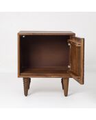 Chevet 1 portes gauche Manguier Ramon Naturel - 45x40x50 cm