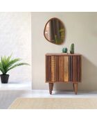 Chevet 1 portes gauche Manguier Ramon Naturel - 45x40x50 cm