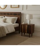 Chevet 1 portes gauche Manguier Ramon Naturel - 45x40x50 cm