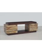 Meuble Tv bois bicolore Manguier Herods Naturel - 140x46x51 cm
