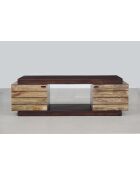 Meuble Tv bois bicolore Manguier Herods Naturel - 140x46x51 cm