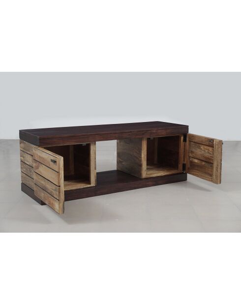Meuble Tv bois bicolore Manguier Herods Naturel - 140x46x51 cm