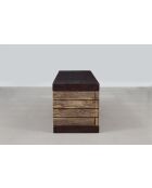 Meuble Tv bois bicolore Manguier Herods Naturel - 140x46x51 cm