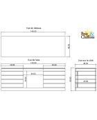 Meuble Tv bois bicolore Manguier Herods Naturel - 140x46x51 cm