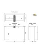 Meuble console Acacia Tatoo Marron - 110x40x75 cm