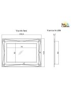 Miroir design Manguier Pondicherry Noir - 104x3x74 cm