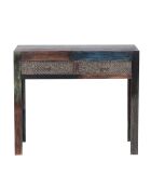Console sculptée multicolore Manguier Pushkar Naturel - 100x35x85 cm