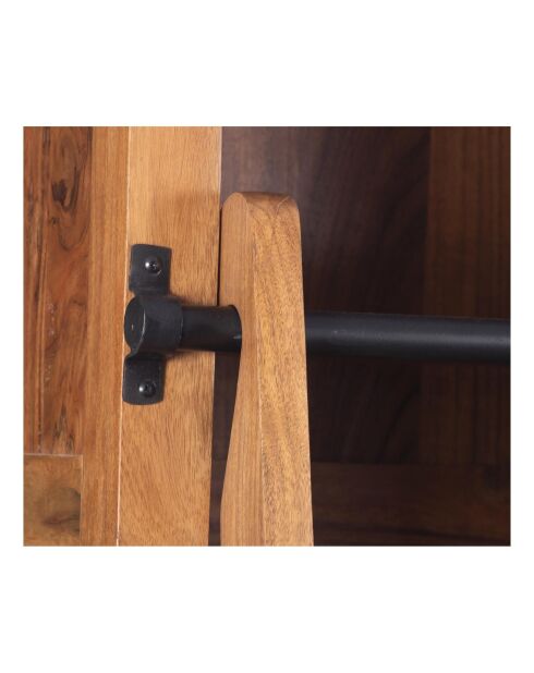 Bibliothèque ouverte échelle 200 cm Acacia Emma II Marron - 100x35x200 cm