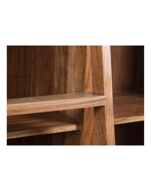 Bibliothèque ouverte échelle 200 cm Acacia Emma II Marron - 100x35x200 cm