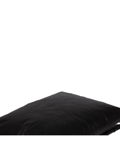 Damo black pouf Leather Noir - 68x46x35 cm