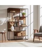 Etagère de bibliothèque design Mango Stockholm Marron - 115x35x174 cm