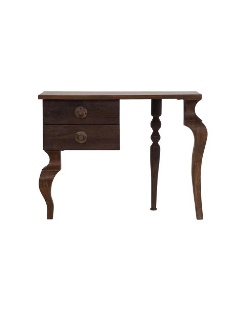 Petite console 2 tiroirs Manguier Ramon Naturel - 95x40x75 cm