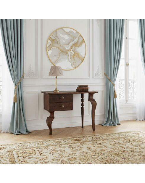 Petite console 2 tiroirs Manguier Ramon Naturel - 95x40x75 cm