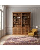 Bibliothèque échelle GM en acacia massif Marron - 200x45x235 cm