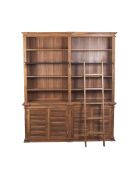 Bibliothèque échelle GM en acacia massif Marron - 200x45x235 cm