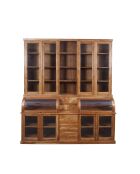 Bibliothèque 2 corps grand modèle Acacia Cara Marron - 209x52x232 cm