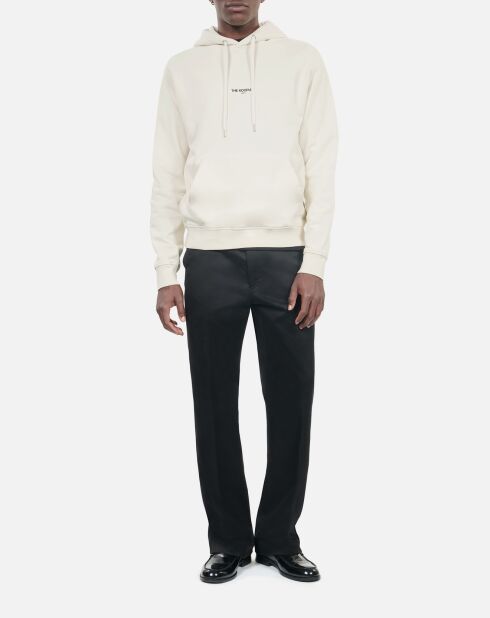 Sweatshirt à capuche Logo écru