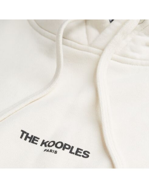 Sweatshirt à capuche Logo écru