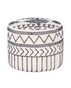Pouf tribal 45 cm de haut Acacia M&M offer Gris argent - 60x60x45 cm