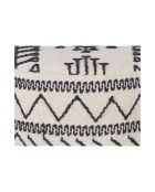 Pouf tribal 45 cm de haut Acacia M&M offer Gris argent - 60x60x45 cm