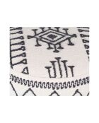Pouf tribal 45 cm de haut Acacia M&M offer Gris argent - 60x60x45 cm