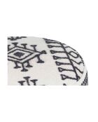 Pouf tribal 45 cm de haut Acacia M&M offer Gris argent - 60x60x45 cm