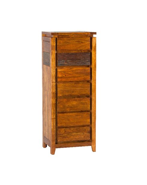 Semainier Acacia Lisboa Marron - 50x40x120 cm