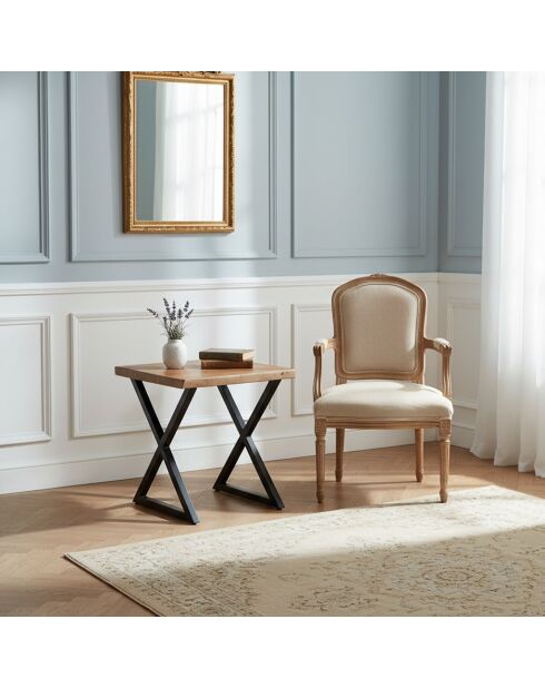 Bout de canapé Acacia Bunting Naturel - 50x50x55 cm