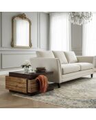 Bout de canapé bicolore Manguier Herods Marron - 75x75x42 cm