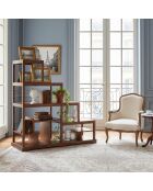 Bibliothèque ouverte escalier Acacia Dharma II Marron - 124x44x120 cm