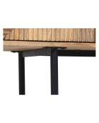 Meuble Tv bois sculpté motif géométrique 4P Manguier Maglan Beige - 140x40x50 cm