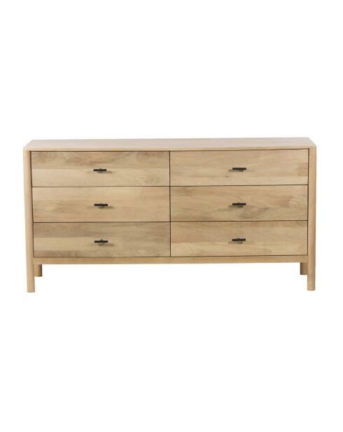 Commode 6T Mango Matan Beige - 168x51x84 cm