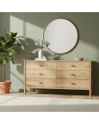 Commode 6T Mango Matan Beige - 168x51x84 cm