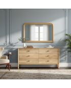 Commode 6T Mango Matan Beige - 168x51x84 cm
