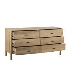 Commode 6T Mango Matan Beige - 168x51x84 cm