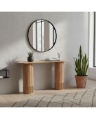 Console ovale Chêne Dalta Marron - 147x41x81 cm