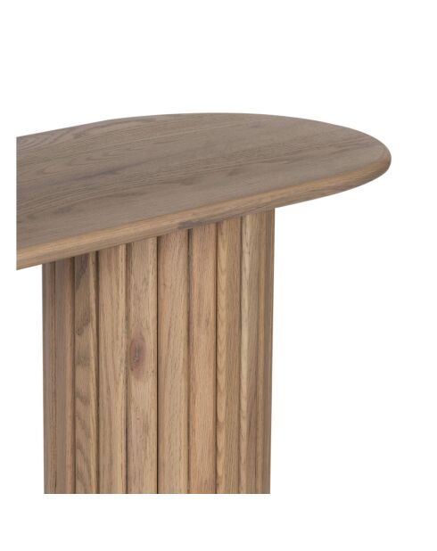 Console ovale Chêne Dalta Marron - 147x41x81 cm
