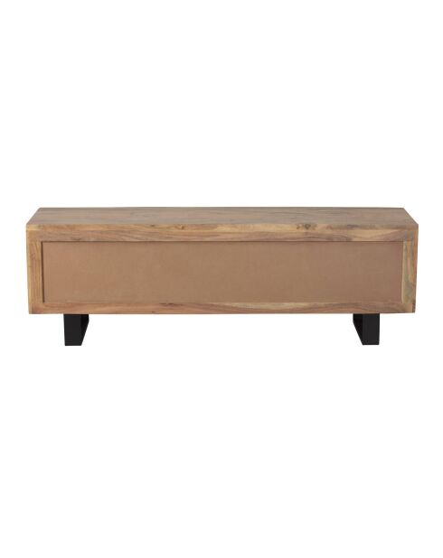 Meuble TV 2 portes Acacia Bunting Naturel - 170x46x55 cm