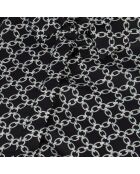 Chemise ample imprimée noire et blanche