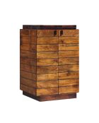 Meuble bar pliant bois bicolore Manguier Herods Naturel - 61x55x95 cm