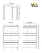 Meuble bar pliant bois bicolore Manguier Herods Naturel - 61x55x95 cm