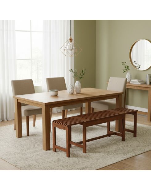 Banc extensible en acacia Acacia Bradford Marron - 88x35x46 cm