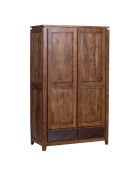 Armoire Lisboa ii Marron - 120x58x200 cm