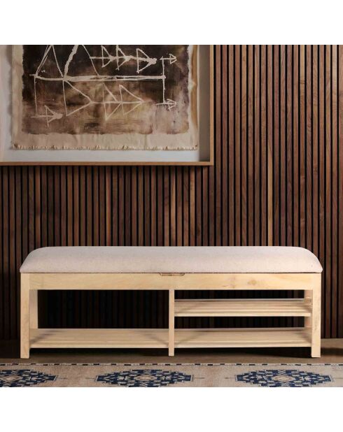 Banc 140 Mango Matan Beige - 140x36x46 cm