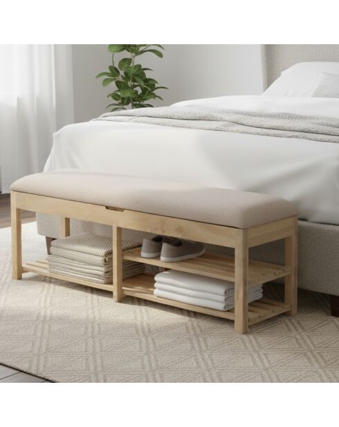 Banc 140 Mango Matan Beige - 140x36x46 cm