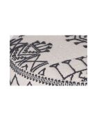 Pouf tribal rond 90 cm Acacia M&M offer Gris argent - 90x90x45 cm