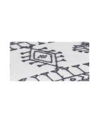 Pouf tribal rond 90 cm Acacia M&M offer Gris argent - 90x90x45 cm