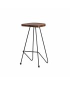 Tabouret de bar acacia et métal Offre M&M Tila Naturel - 40x35x76 cm